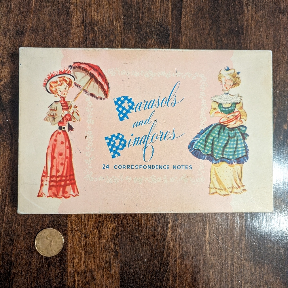Parasols and Pinafores vintage cardboard box